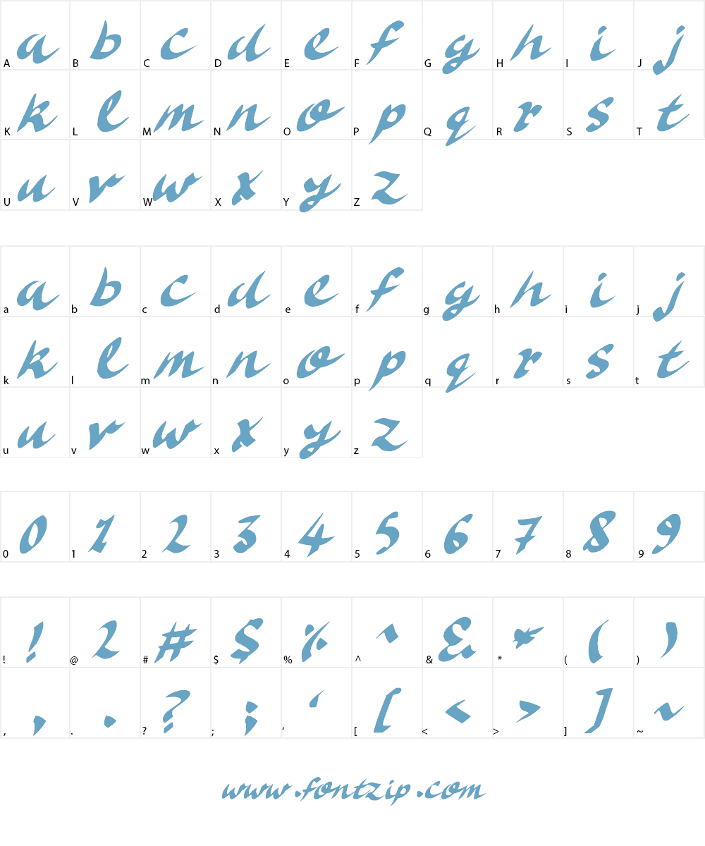 Delicious Doom Font Character